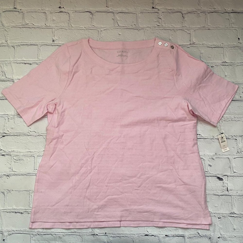 Talbots Button Shoulder Tee